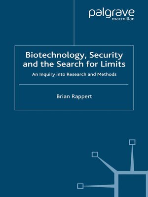 cover image of Biotechnology, Security and the Search for Limits